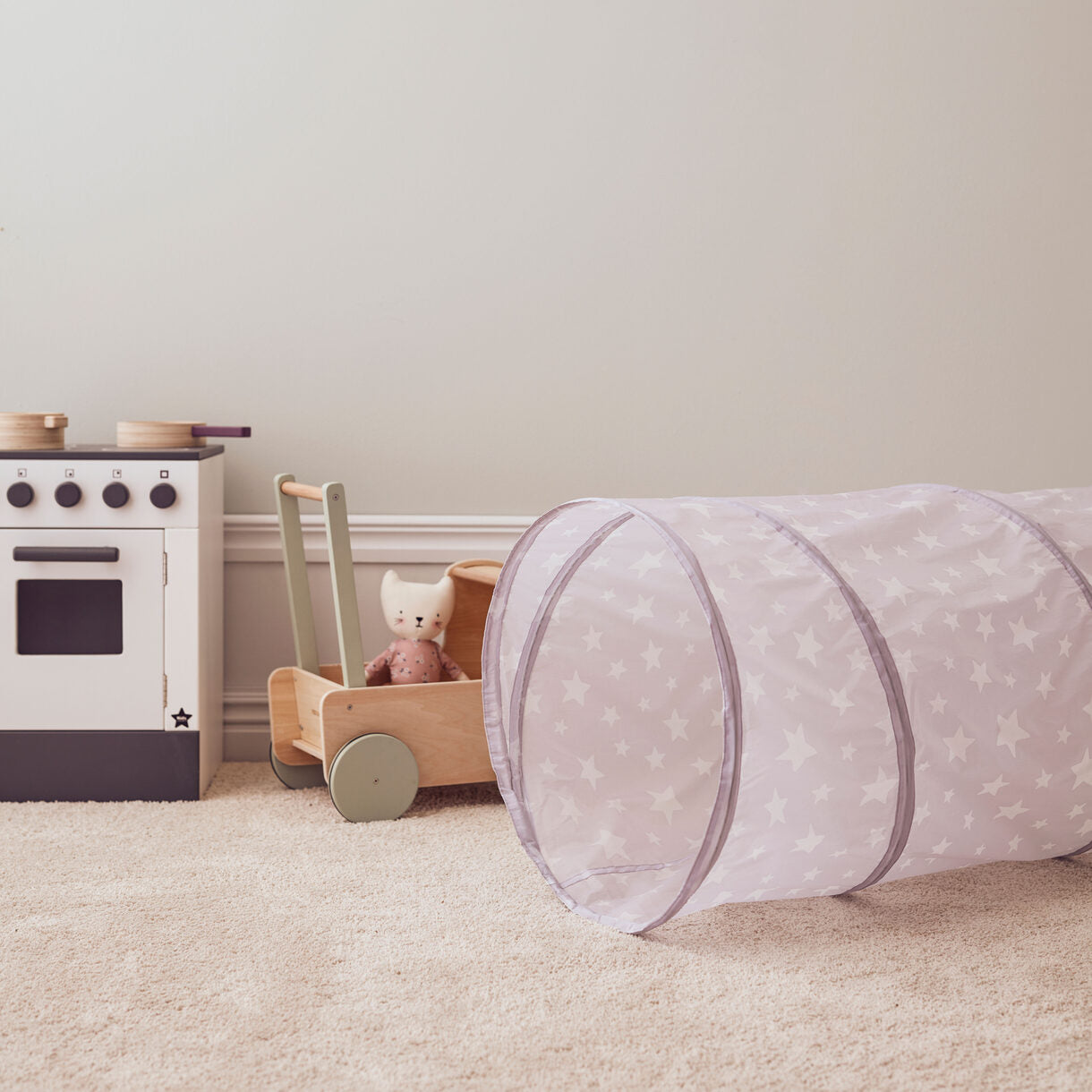 Kids Concept Play Tunnel Lilac Star