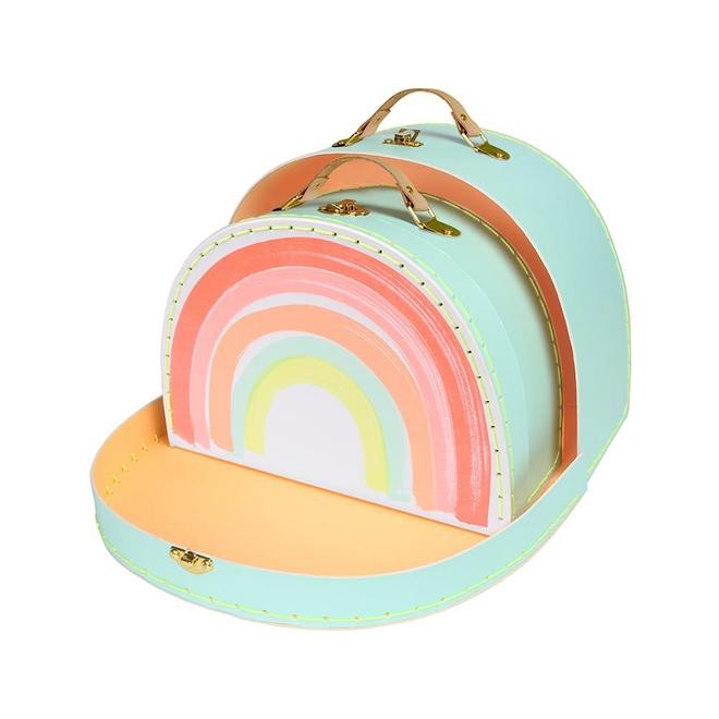 Rainbow suitcase set Meri Meri