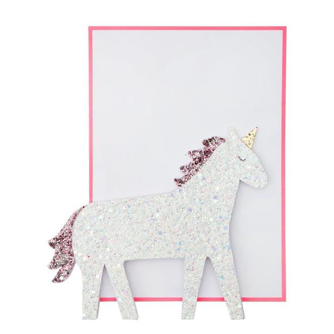 Meri Meri Unicorn Glitter Stand-Up Card