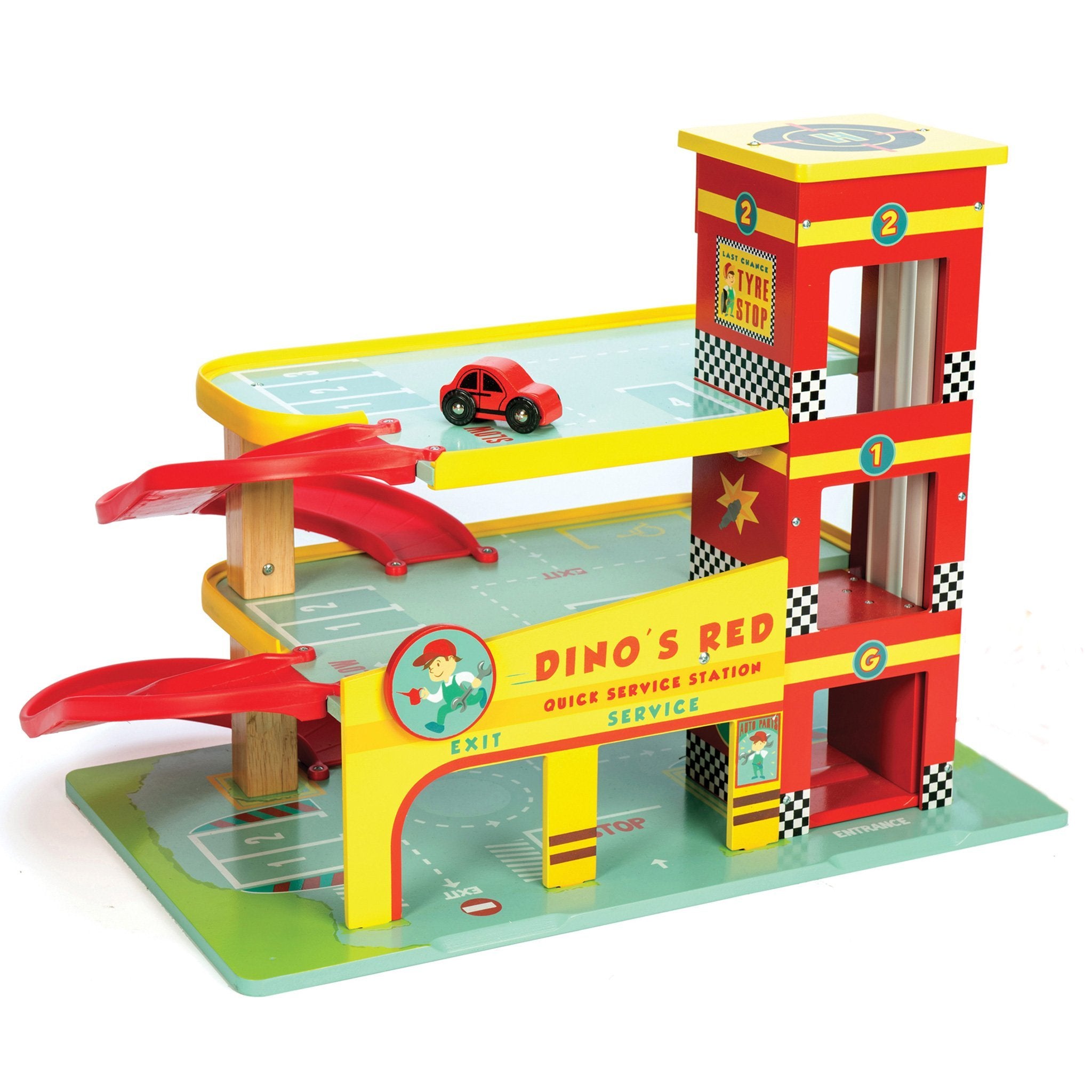 Le Toy Van Dinos Red Garage