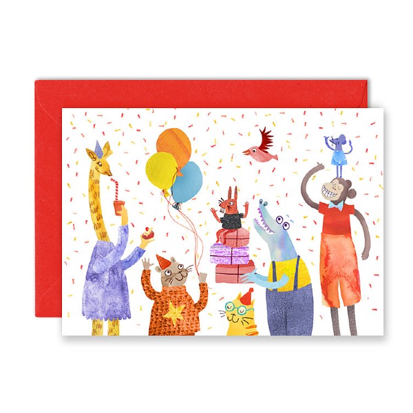 Emily Nash Party Animals Birthday Card