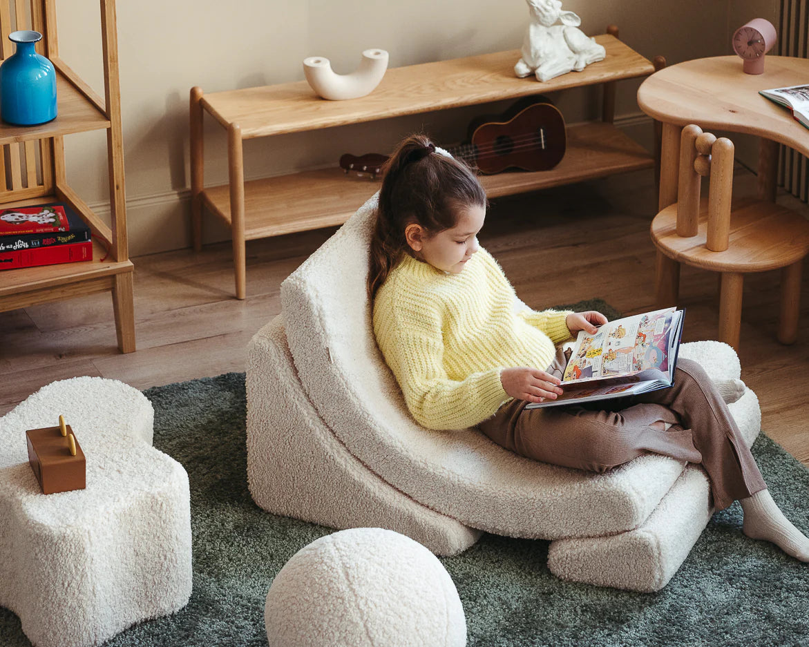 Children's modular moon chair Wigiwama Cream