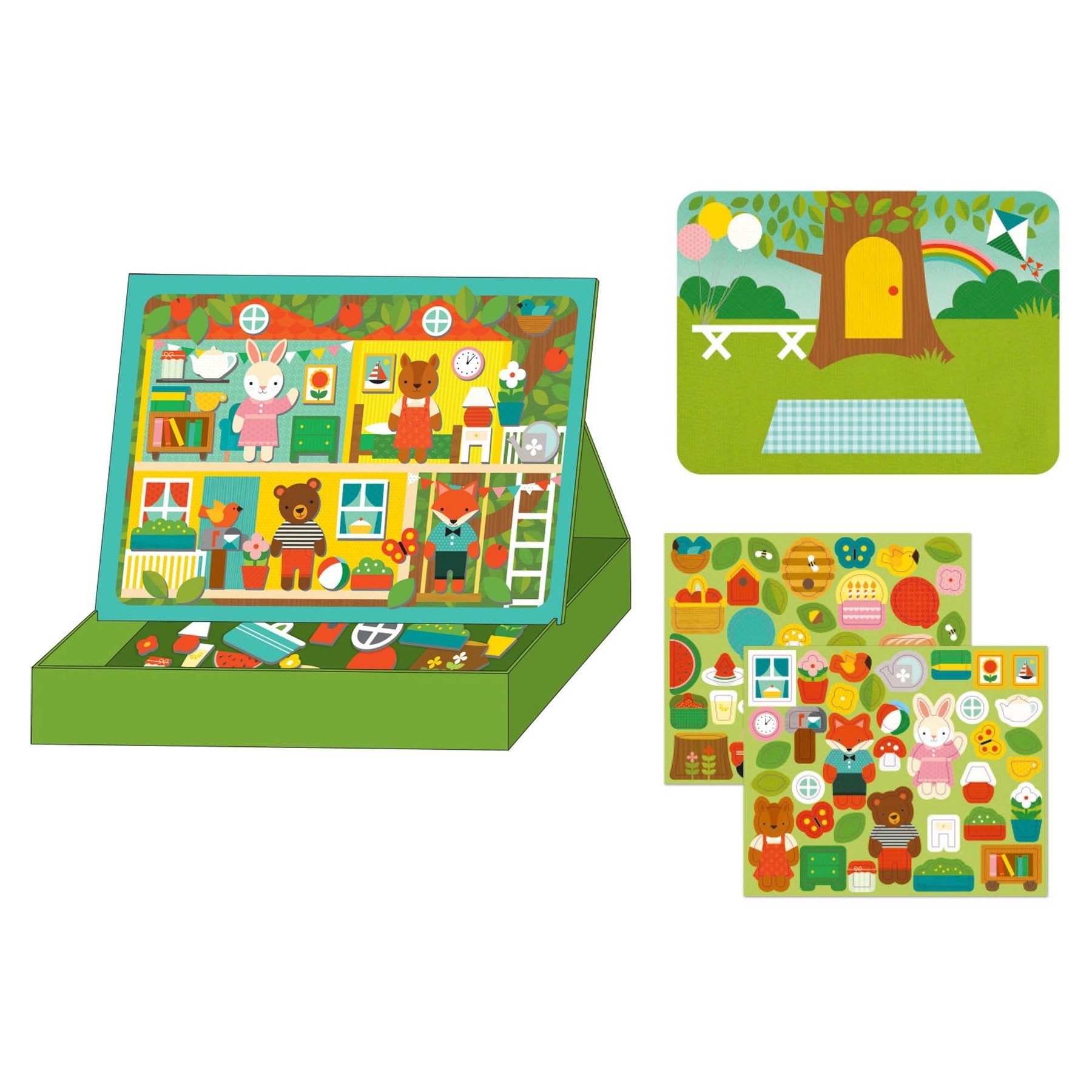 Petit Collage Treehouse Magnetic Play Scene