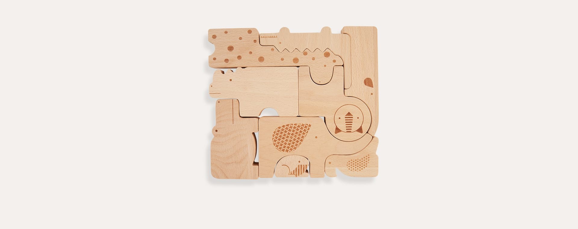 Petit Collage Wooden Safari Animal Puzzle