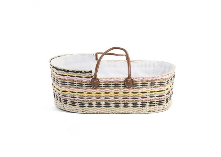 Childhome Woven Wicker Moses Basket Coloured