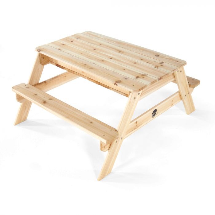Children's wooden sand and picnic table