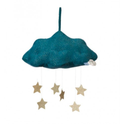 Cloud and Stars Mobile Blue