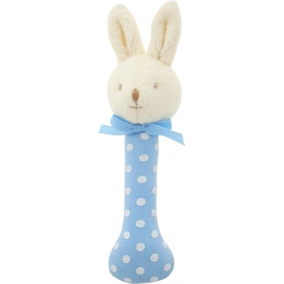 Alimrose Blue Bunny Rattle Nursery Toy