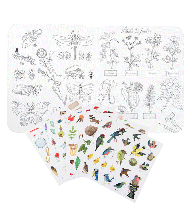 Moulin Roty Botanist colouring and sticker book