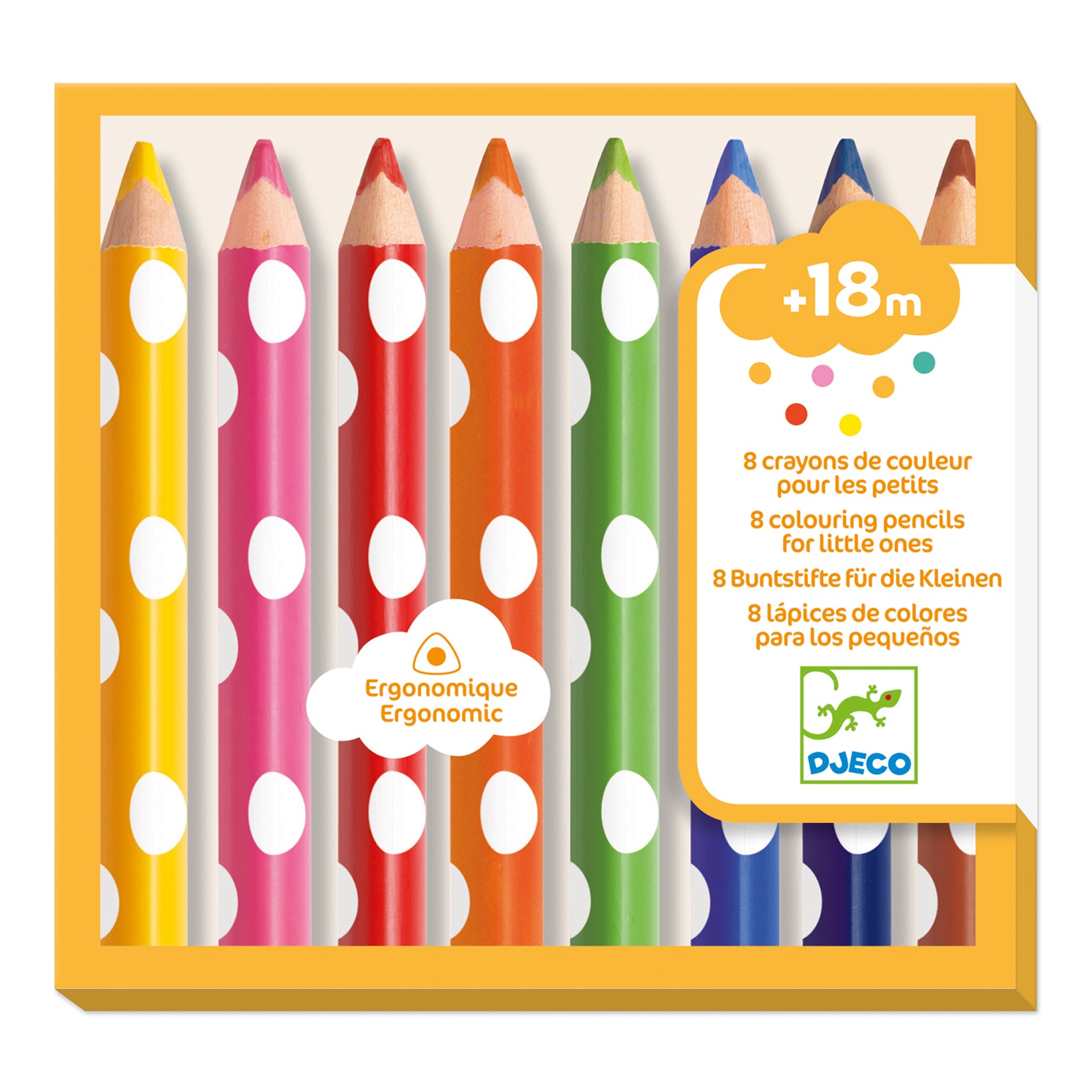 Djeco 8 Coloured Pencils for Young Children