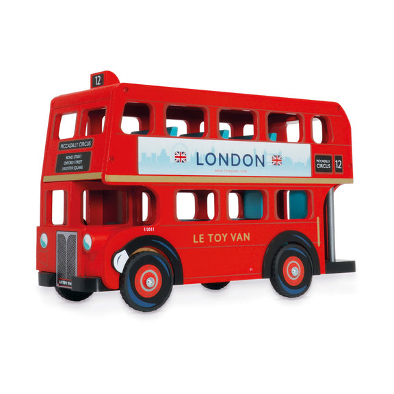 Le Toy Van Wooden Red London Bus