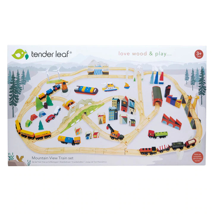 Tender Leaf Toys Mountain View Train Set