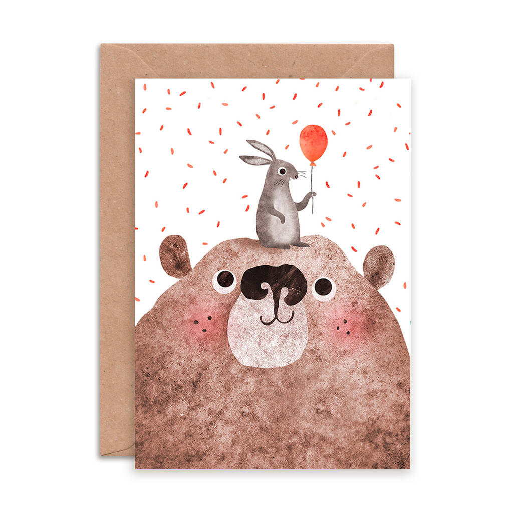 Emily Nash Bear and Bunny Birthday Card