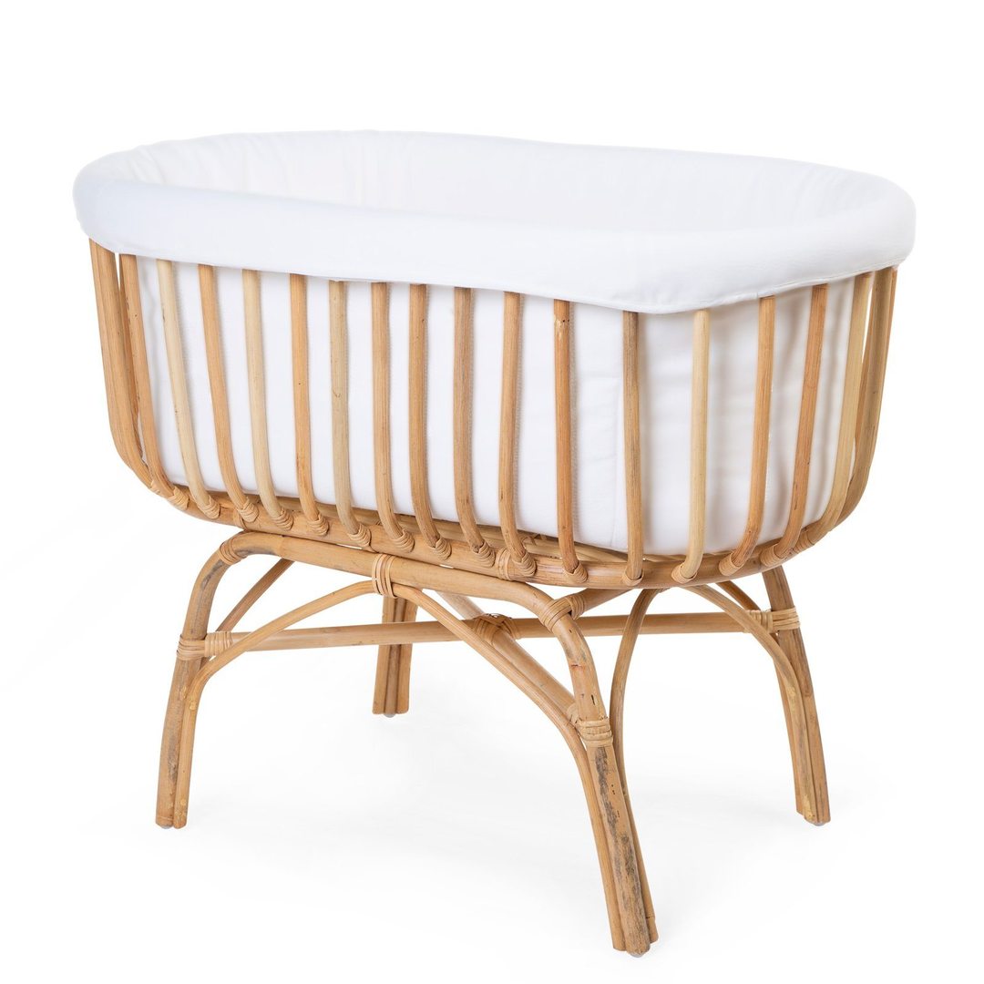 Childhome Rattan Crib With Mattress & Cover